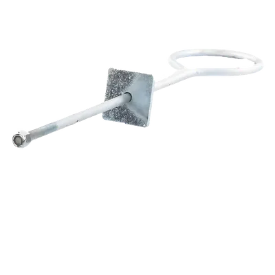 Ancla de Losa o Pared / Ajustable 63-65 cm / Argolla 13 cm / Galvanizado Electrolítico / Torre hasta 30 m (98.4 ft)