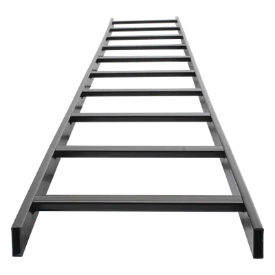 Escalera Tubular / 1.5" Peralte / 12" Ancho / 3.05 m (10 ft) Largo / Acero con Epóxica Negra / Incluye Coples y Tornillería