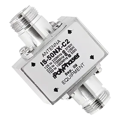 Protector Coaxial RF / 125-1000 MHz / 50 Ω / Conectores N Hembra / 50 kA / Tubo de Gas