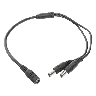Cable Splitter DC / 5.5x2.1 mm Hembra a 2 Macho / 22 AWG / 24 AWG / 5A a 12 VCC / 19 cm