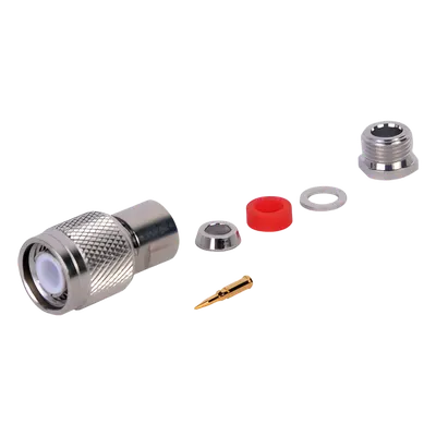 Conector TNC macho RF Industries RT-1200-C con rosca izquierda