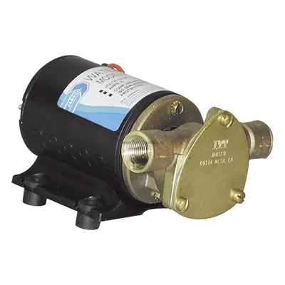 Bomba de sentina / 12 Vcd / 24 lpm (6,3 gpm) / Altura 10 pies (3 m) / Cuerpo bronce / Puertos 1 pulgada