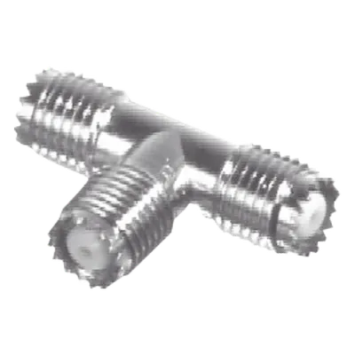Adaptador RF en T RF Industries RFU-632 con tres puertos Mini-UHF hembra