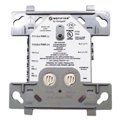 Módulo de Control Direccionable NOTIFIER FCM-1 con protocolo FlashScan y 24 VDC