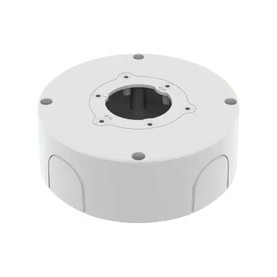 Caja de Conexiones Impermeable / IP66 NEMA 4X / Aluminio RAL9003 Blanco / ø144.2 x 64.5 mm / 870 g (1.92 lb) / Conduit 19.1 mm (3/4") M25 / Carga Máx. 2 kg / Tornillo TR20