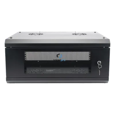 Gabinete de pared LINKEDPRO SR1904LH3GA 4U con puerta de cristal