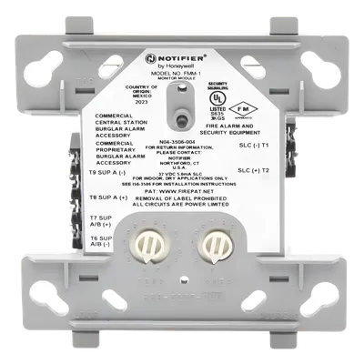 Módulo Monitor NOTIFIER FMM-1, Contacto Abierto y Direccionamiento FlashScan®