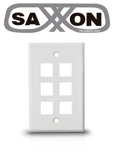 Placa de pared SAXXON A175-6A vertical de 6 puertos Keystone