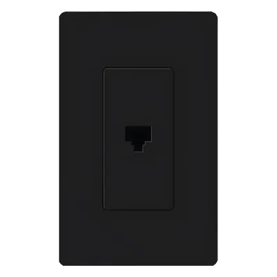 Salida telefónica / RJ11, 6 conductores / inserto para apertura designer / combina con placas Claro (se venden por separado) / negro brillante