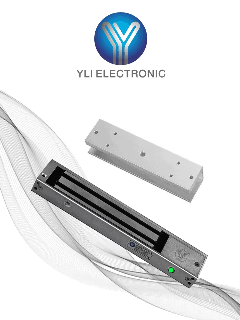Cerradura magnética YLI YM-280N(LED) con soporte para vidrio