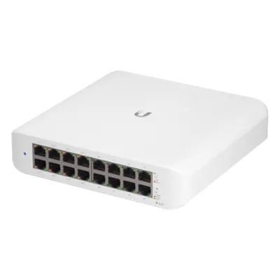 Switch administrable Ubiquiti USW-LITE-16-POE con 16 puertos Gigabit