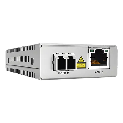 Convertidor de medios / Gigabit Ethernet a fibra óptica / LC monomodo / 10 km / TAA / 10/100/1000 Mbps