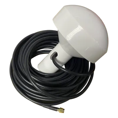 Antena GPS Marina / 1575.42 MHz / 28 dBi / Omnidireccional / Cable RG58 10 m (32.8 ft) / SMA Macho / Soporte Rotativo