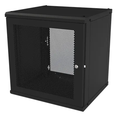 Gabinete de Pared Fijo / 12U / Puerta Perforada / 66 kg Carga / 1.97 x 2.04 x 1.72 pies