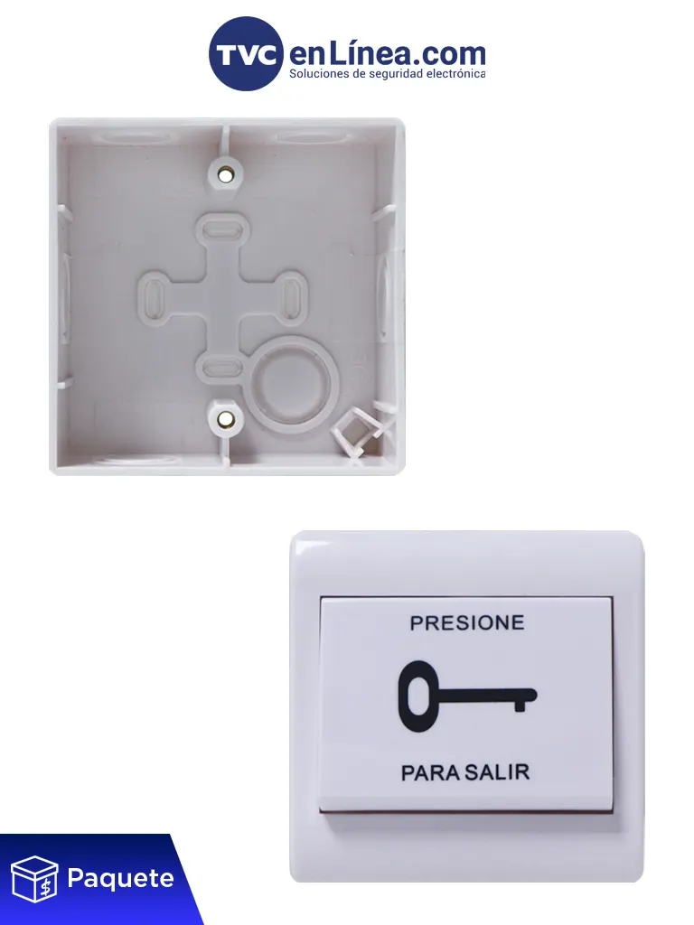 Botón de salida mecánico YLI PBK-812 con caja de montaje incluida