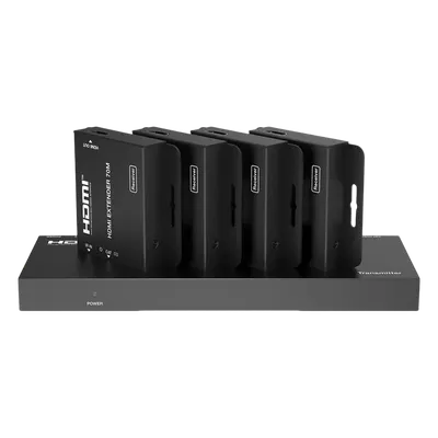 Splitter HDMI 1x4 EPCOM PROAUDIO EPC-SP914C70 con extensión Cat6