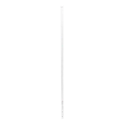 Poste de Esquina para Cerca Electrificada / Acero Galvanizado / 1.2 m (3.9 ft) / Calibre 18 / 1" Diámetro / 5 Aisladores / Color Blanco