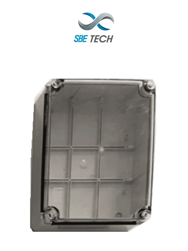 Gabinete plástico SBE TECH SBE-TR24019090 con cubierta transparente