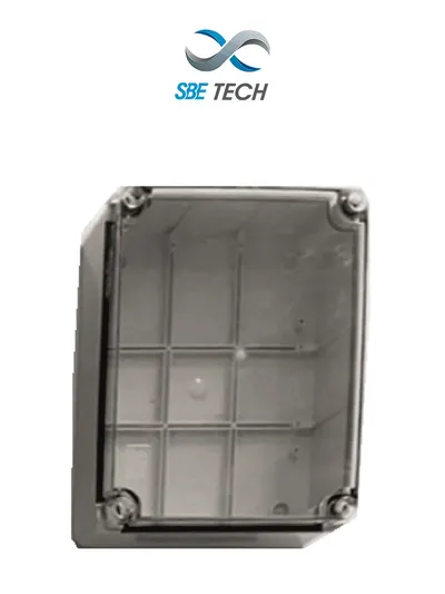 Gabinete plástico SBE TECH SBE-TR24019090 con cubierta transparente