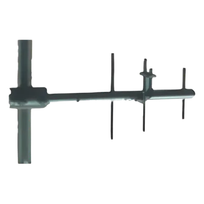 Antena Base Direccional UHF / Yagi 3 Elementos / 490-520 MHz / 7 dBi / 300W / Resistencia Viento 161 km/h (100 mph)