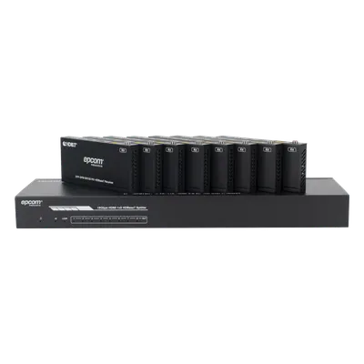 Splitter y extensor HDBaseT EPCOM PROAUDIO EPP-SPB18H150 para 8 pantallas