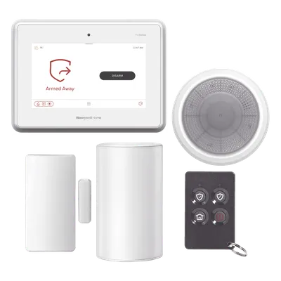Kit de panel de alarma / touchscreen 7" all-in-one / Wi-Fi Z-Wave Plus / Alexa integrada / sensor de movimiento + contacto + sirena + control