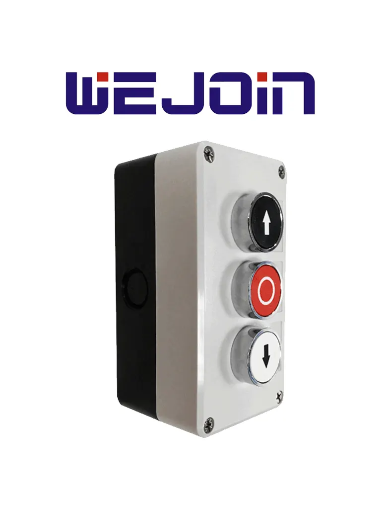 Botonera triple WEJOIN BR-RM para apertura, cierre y paro