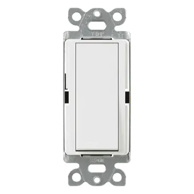 Apagador unipolar Lutron CA1PSWHS de 15 A y paleta decoradora