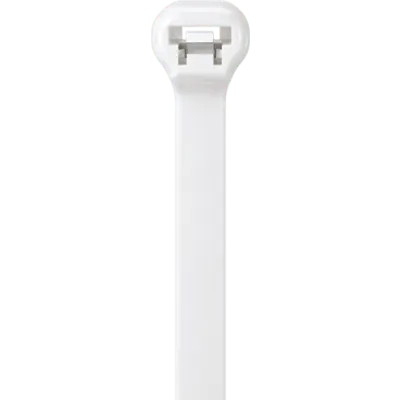 Cinchos de Nylon / Inserto Metálico / 7.5 × 400 mm / UL 94V-2 / 100 Piezas / Blanco