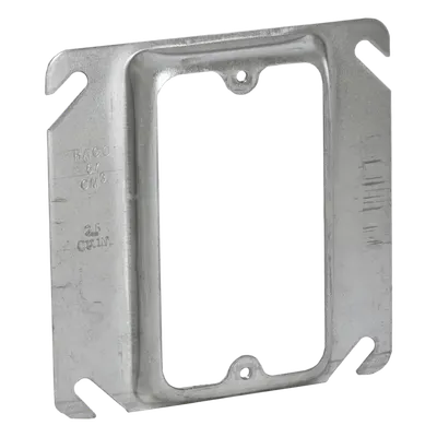 Sobretapa cuadrada RACO HUB-772 de acero galvanizado, 4 x 4 in