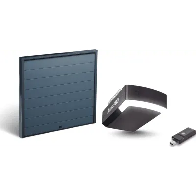 KIT COMPLETO Incluye /Puerta D/ Garage / APDOORL 16x9 Pies / Lisa Linea Central / Insulada / Interfase ACCESSWIFI / Extension ACCESSEXTRAILC /Motor FS1000M / 1/2HP / Fuerte/Silencioso/Luz LED/Motor DC .
