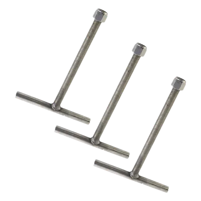 Juego de Anclas / Varilla Roscada 20x27 cm / Acero Galvanizado por Inmersión / 3 Piezas / 0.66 x 0.89 pies