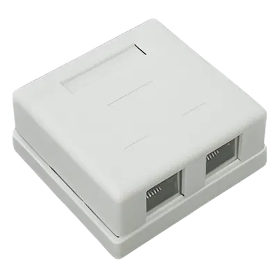 Caja de pared LINKEDPRO LP-WP-6037 con dos puertos Cat5e STP