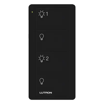 Control inalámbrico Lutron PJ24BBLL21P para dos grupos de luces