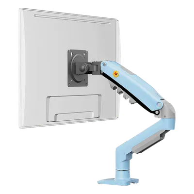 Brazo Ajustable para Monitor / 17" a 30" / Capacidad 9 kg / Rotación 360° / Inclinación +85° a -30° / Giro 180° / Resorte de Gas / Color Azul