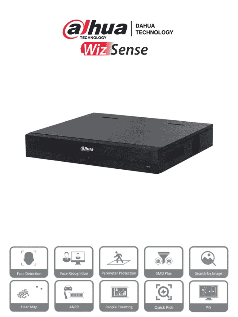 Grabador de video en red Dahua NVR4416-16P-EI con 16 canales y PoE