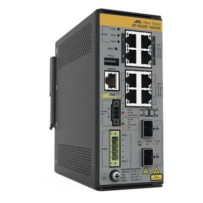 Switch Industrial Ethernet / 8 Puertos PoE++ Gigabit / 2 Puertos SFP+ 10G / Layer 2+ / -40°C a 75°C / Sin Ventilador