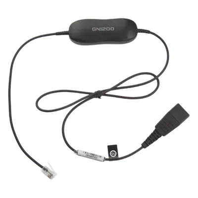 Cable adaptador Jabra GN-1200-S QD a RJ-9 con 8 configuraciones