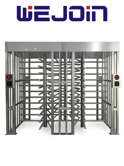 WEJOIN WJFTH613B - Torniquete de Cuerpo Completo Full Height Doble Carril para Control de Acceso / Uso Exterior / Compatible con RFID, Huella y QR / Seguridad Industrial / 5 Millones de Ciclos