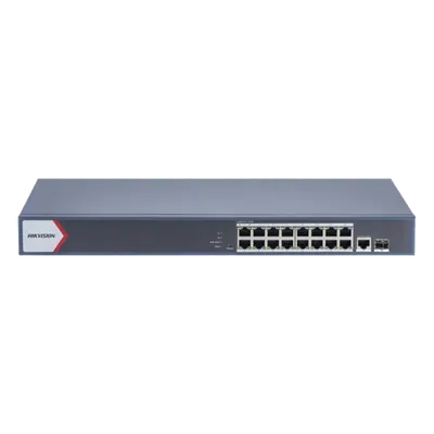 Switch PoE+ Hikvision DS-3E1518P-EI/M de 16 puertos Gigabit