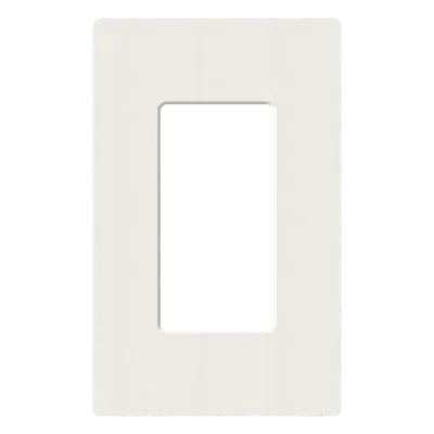 Placa de pared Claro / 1 espacio (1-gang) / acabado satín / color Architectural White / sin tornillos visibles / apertura decorador
