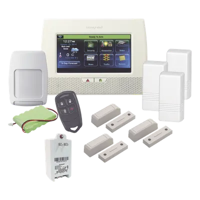 Kit de alarma inalámbrico / Panel pantalla táctil 7" / 3 contactos magnéticos / Sensor de movimiento / Control remoto / Z-Wave