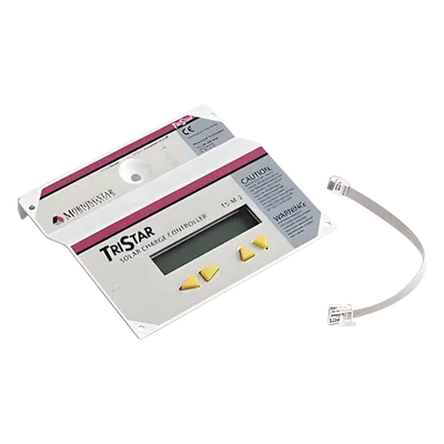 Medidor remoto / Display LCD multifuncional / Cable 30 m (98 ft) / Sistemas 12V-24V-48V CC / Rango -20°C a 70°C