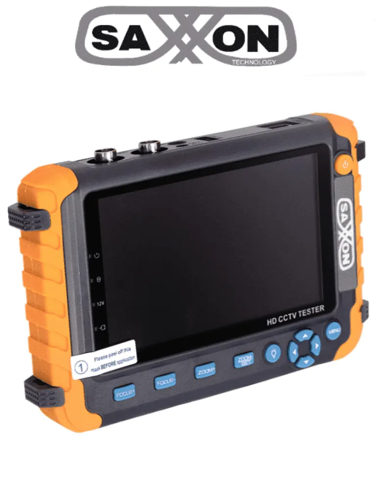 Probador de cámaras coaxiales HD SAXXON TES08MC con pantalla de 5 pulgadas