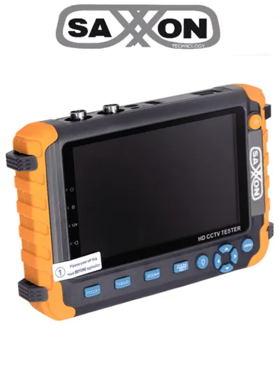Probador de cámaras coaxiales HD SAXXON TES08MC con pantalla de 5 pulgadas