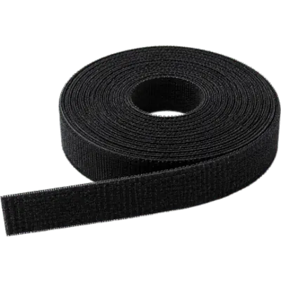 Cinta de Contacto para Cableado / 16 mm × 50 m (164 ft) / Reutilizable / Autoadherente / Negro
