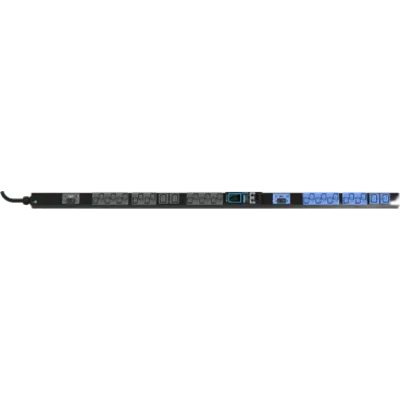 PDU Inteligente Enlogic / 24 Tomas (20) C13 + (4) C19 / 230 Vca Monofásico 32 A / 7.4 kVA / Medición por Entrada / 2 Breakers 16 A / 0U Vertical 1.49 m (4.9 ft)