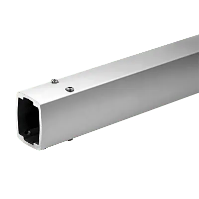 Tubo Estructural de Aluminio / 500 mm (1.64 ft) / Perfil Hueco para Cableado / 6 Tornillos de Fijación / Carga 180 lb (81.6 kg) / Espesor 5.5 mm
