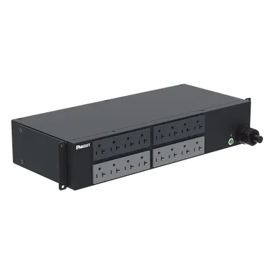 PDU Básico para Rack / 16 Salidas NEMA 5-20R / Entrada NEMA L5-30P / 30 A / 120 Vca / Horizontal 2U / Cable 3 m (9.8 ft)
