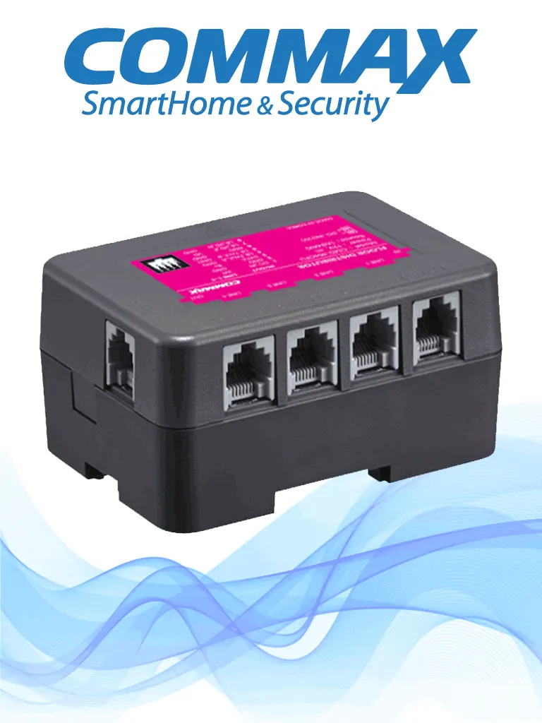 COMMAX CMD404CFU - Distribuidor de piso para conexión de hasta 4 monitores Commax para solución de apartamentos con el frente de calle clave cmx104052, requiere fuente RF2A a 24VDC/ Departamental
